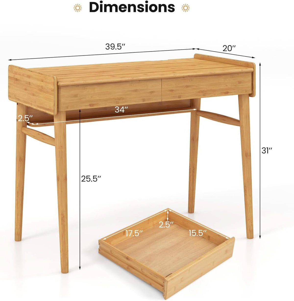 Bamboo Computer Desk