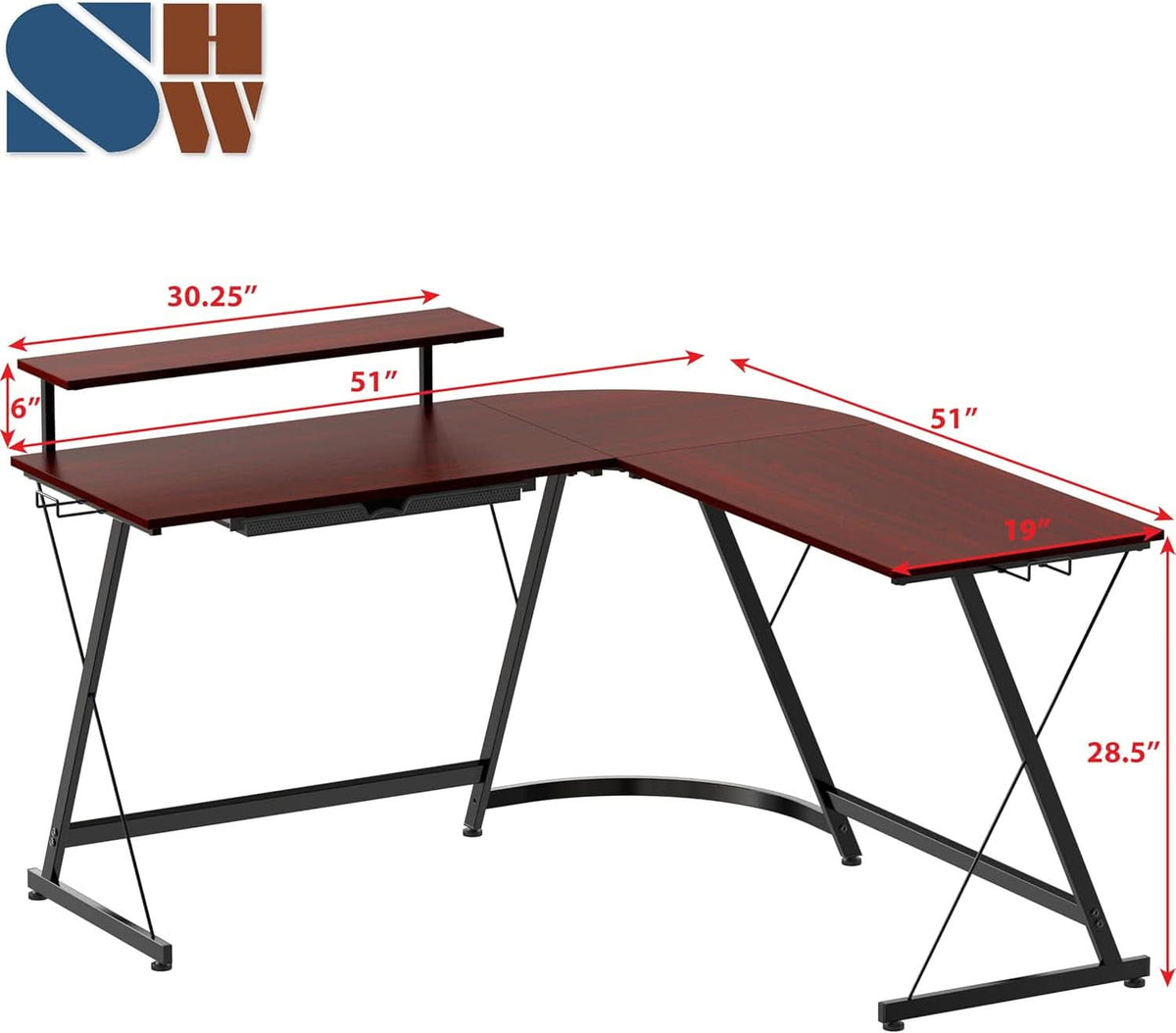 Vista L Shape Desk