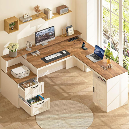 63 Inch L Shaped Desk