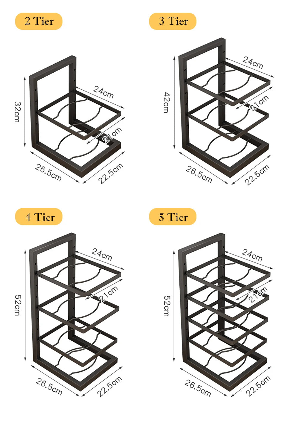 Adjustable Pot Rack Organizer